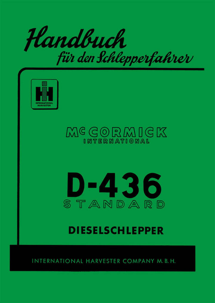 IHC D-436 Standard Betriebsanleitung, Buchcover