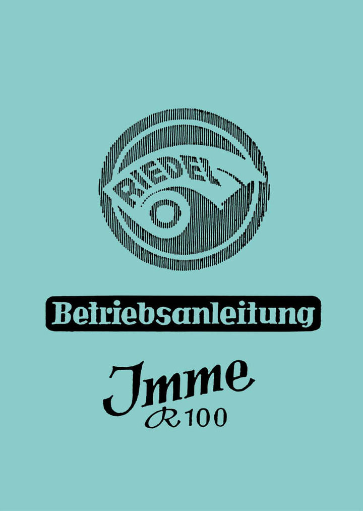 Imme R100 Betriebsanleitung, Buchcover