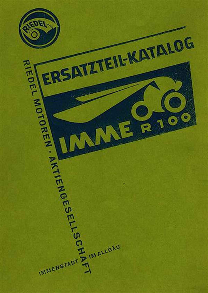 Imme R100 Ersatzteilkatalog, Buchcover