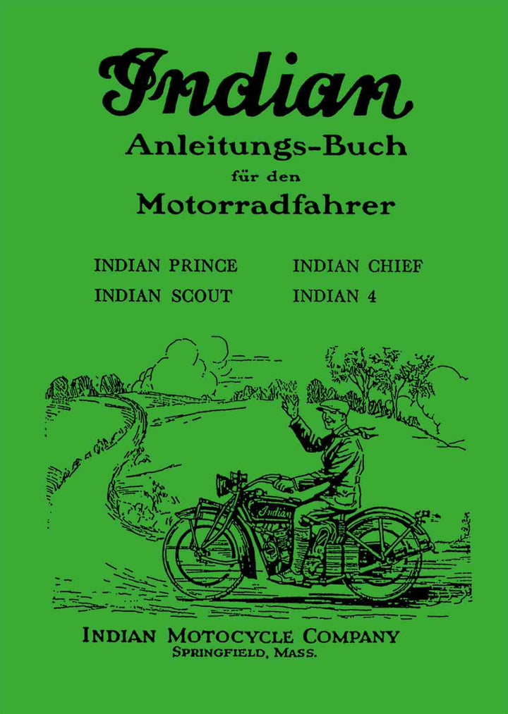 Indian Motorcycle Prince Scout Chief Four Betriebsanleitung, Buchcover