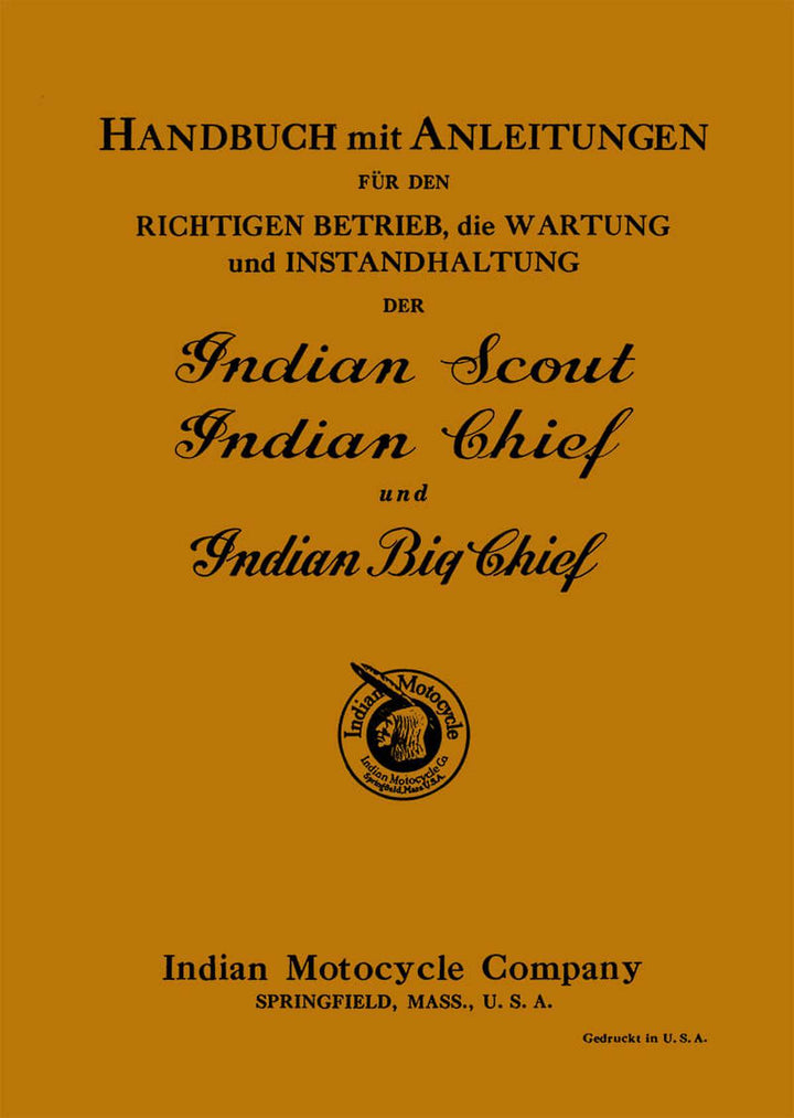 Indian Scout Chief Big-Chief Bedienungsanleitung, Buchcover