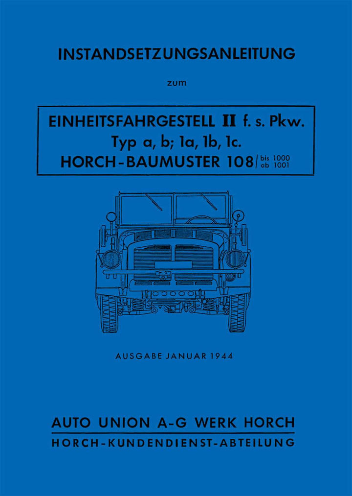Horch Einheitsfahrgestell 2 Instandsetzungsanleitung, Buchcover