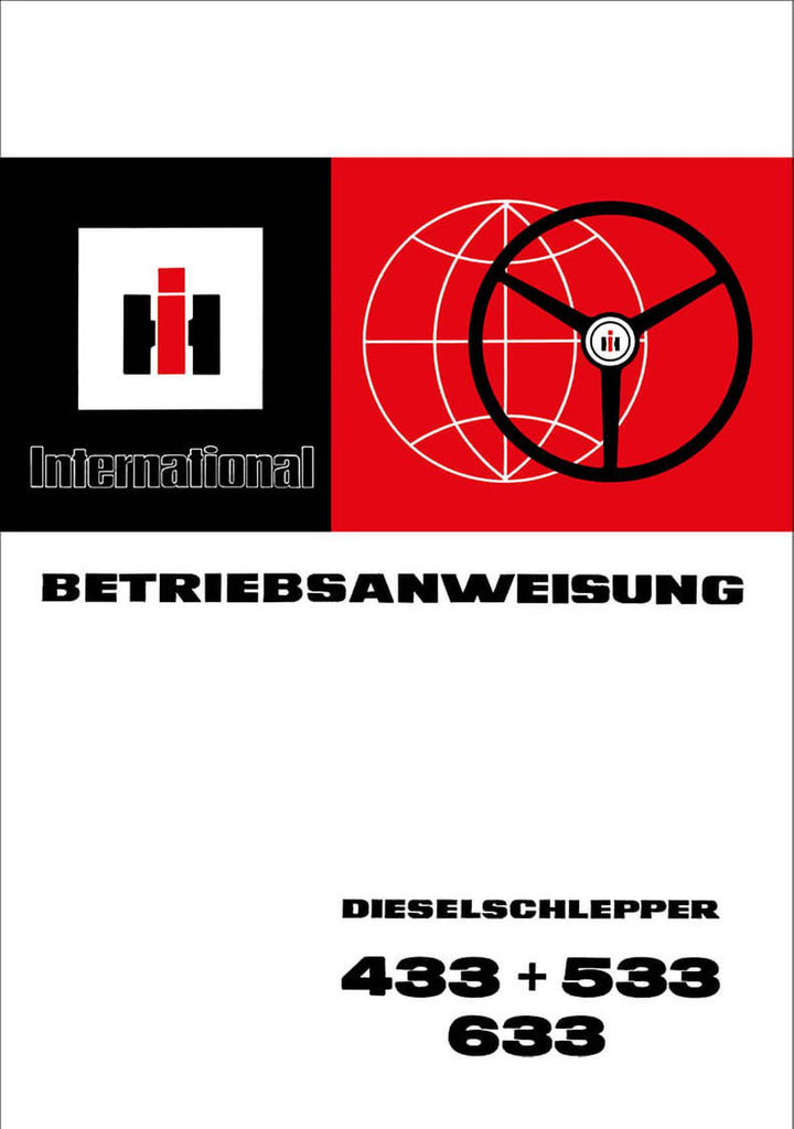 IHC Dieselschlepper 433, 533, 633 Betriebsanweisung, Buchcover