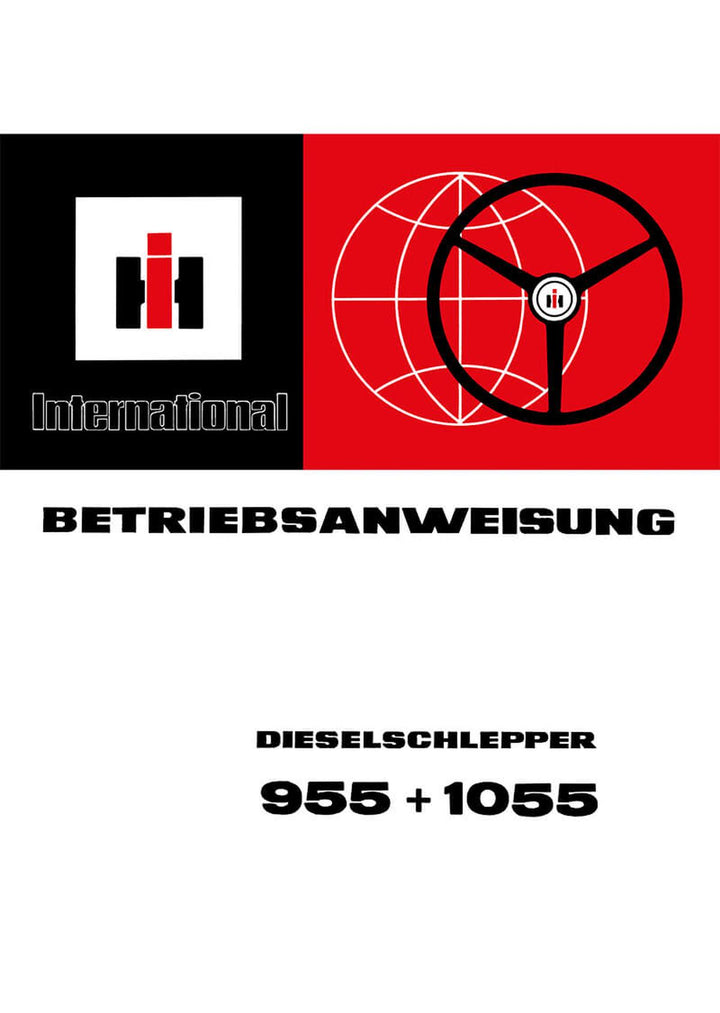 IHC 955 und 1055 Betriebsanleitung, Buchcover