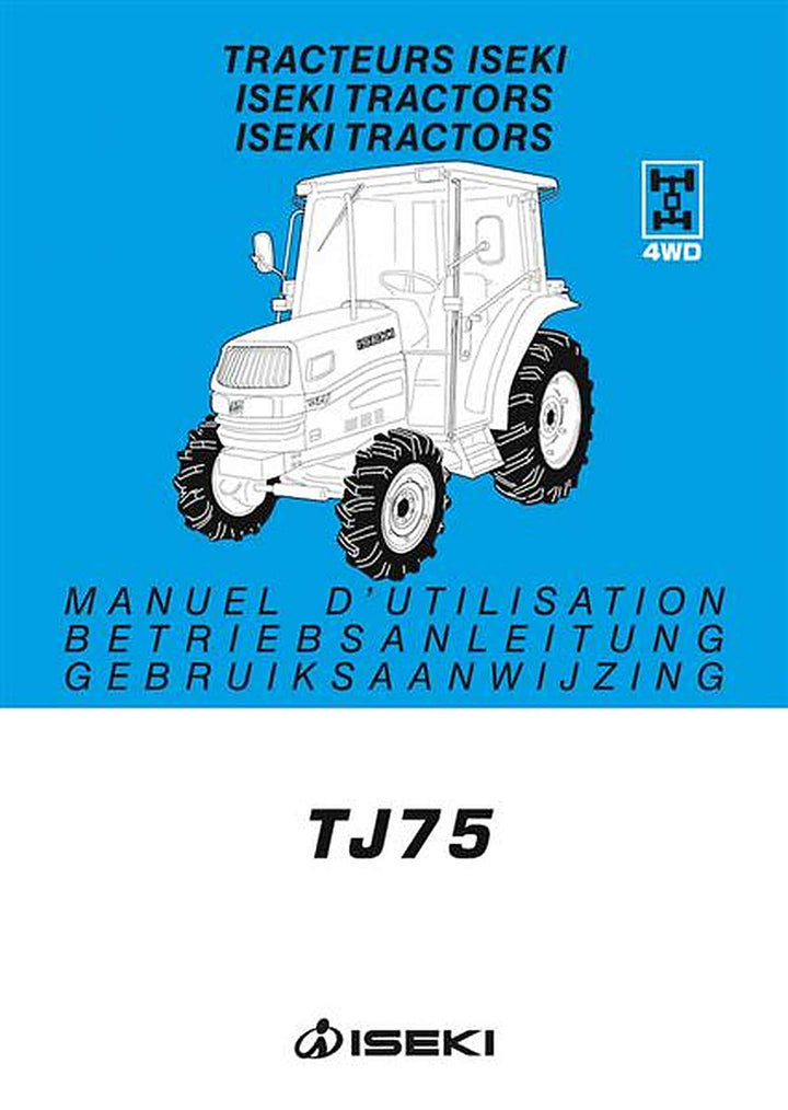 Iseki Traktor TJ75 Betriebsanleitung, Buchcover
