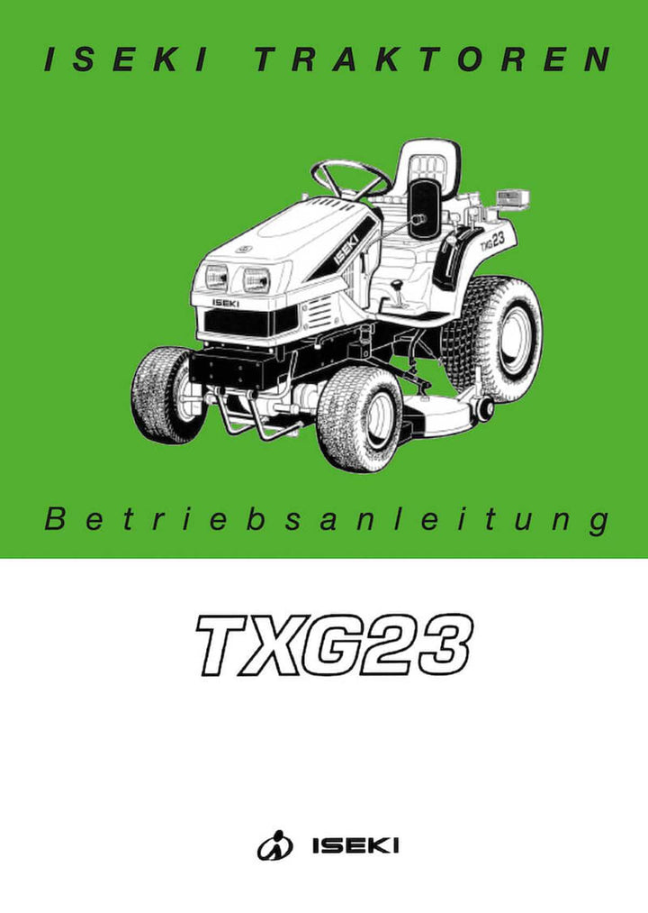 Iseki Traktor TXG23 Betriebsanleitung, Buchcover