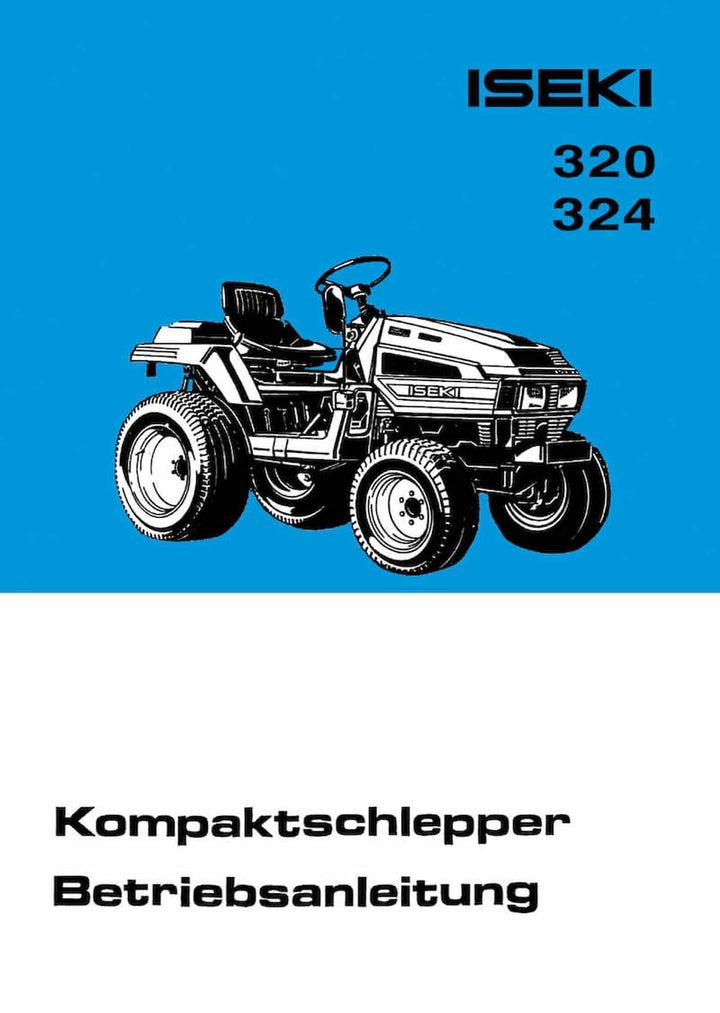 Iseki Traktor 320 und 324 Betriebsanleitung, Buchcover