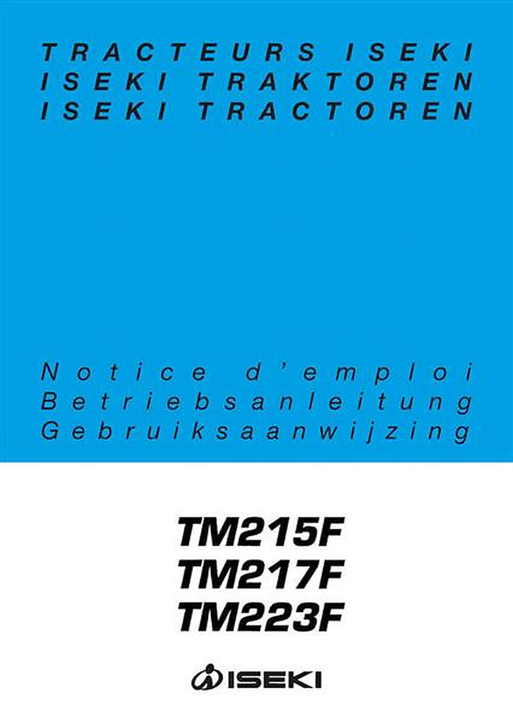 Iseki Traktor TM215F TM217F TM223F Bedienungsaleitung, Buchcover