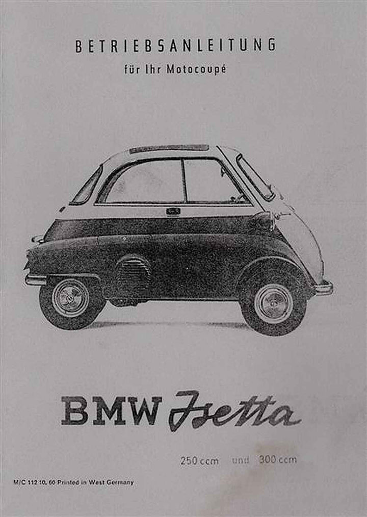 BMW Isetta Betriebsanleitung, Buchcover
