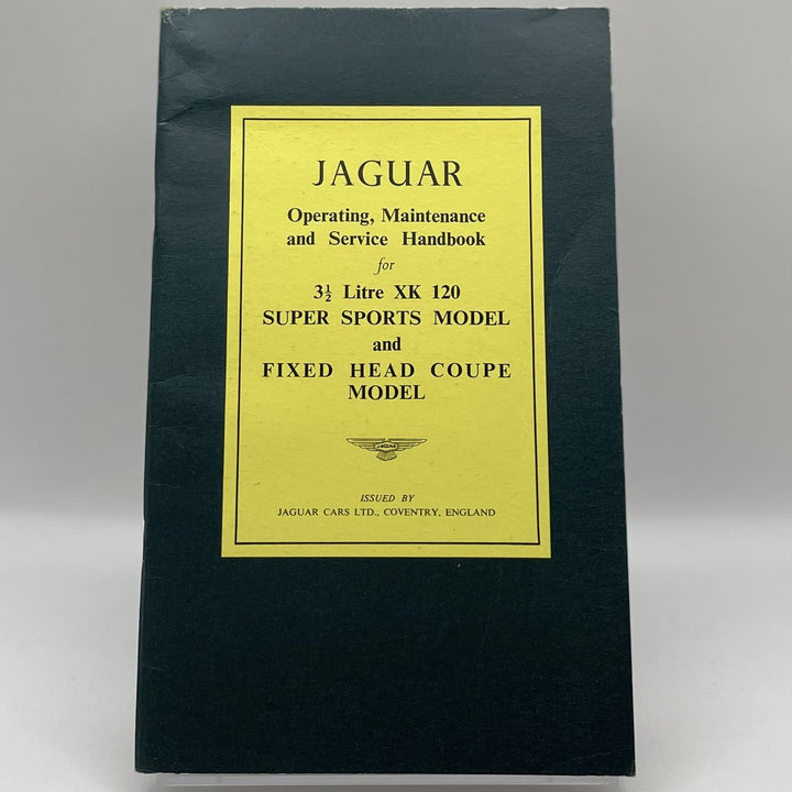 Jaguar XK120 Op/Maint/Srv Handbook (Official Owners&