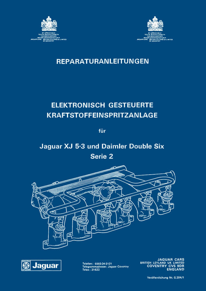 Jaguar XJ 5,3 und Daimler Double Six Serie 2 Reparaturanleitung - gedrucktes Buch zum Bestpreis! - verwuester.net