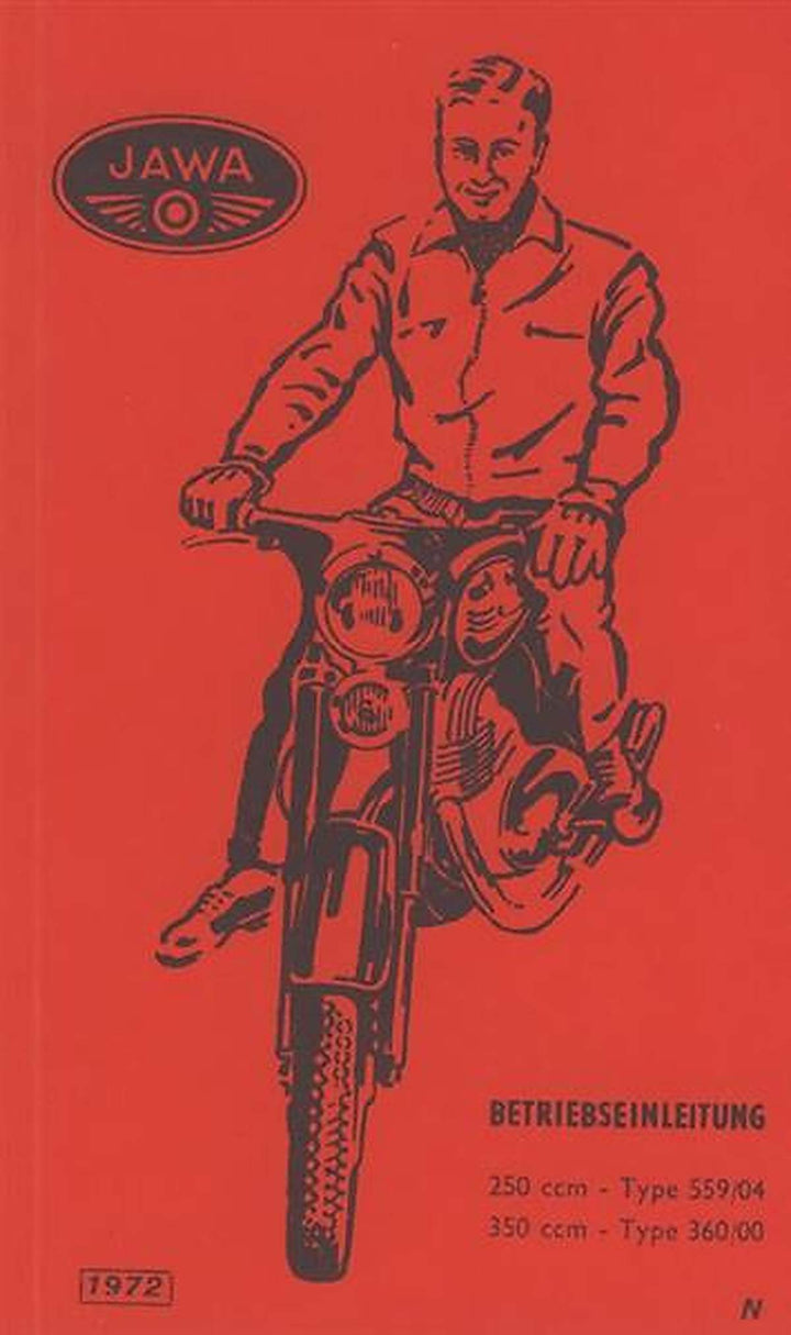 Jawa 250/350 ccm, Typ 559/4 u. 360/00, Betriebsanleitung, Buchcover