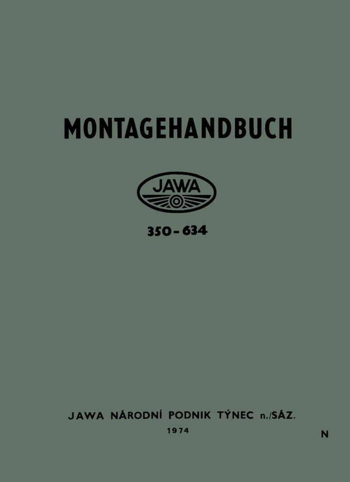 Jawa 350 2 Zylinder für Typ 634, Montagehandbuch, Buchcover