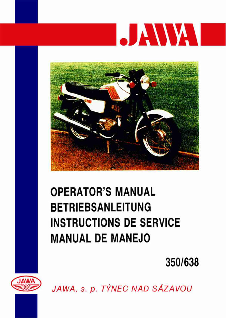 Jawa 350 / 638 Betriebsanleitung, Buchcover