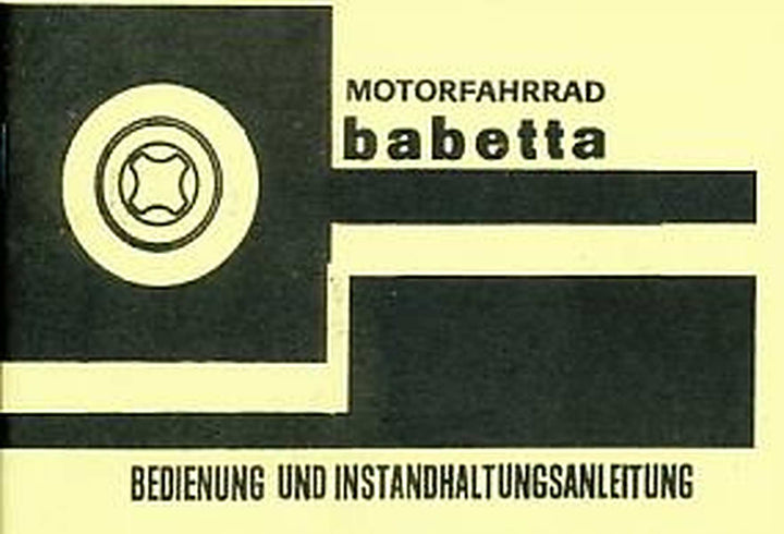 Jawa Babetta 207/100 Betriebsanleitung, Buchcover