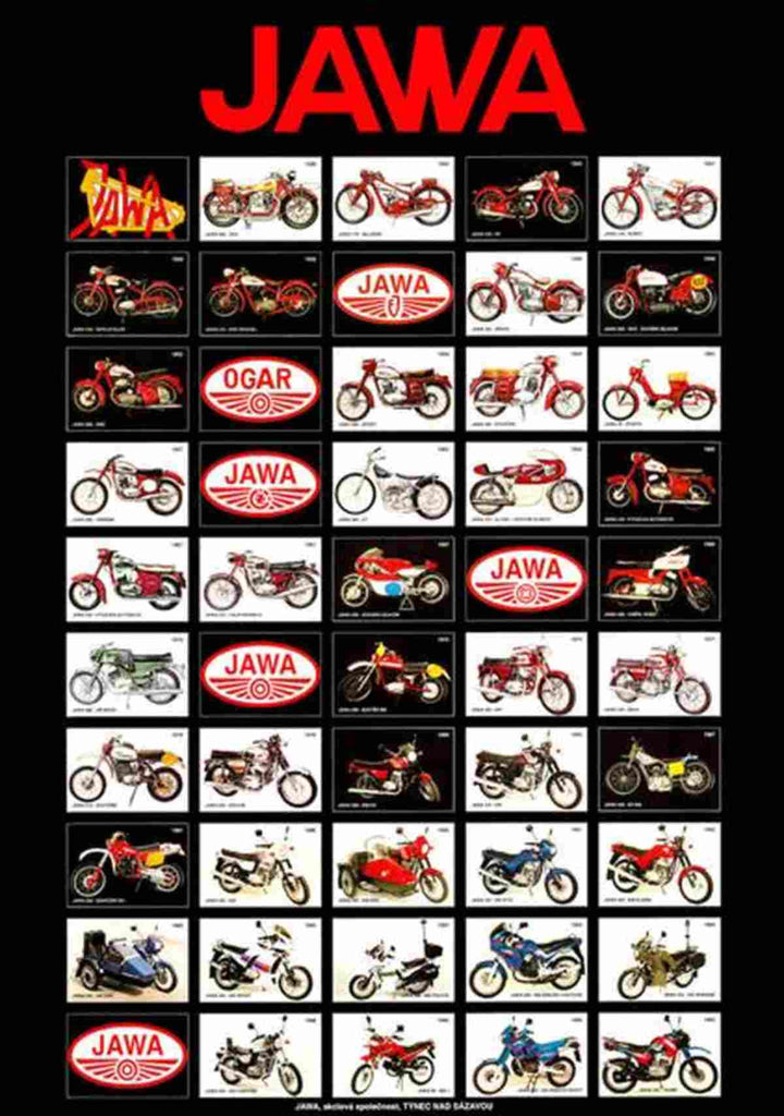 Jawa Kollektion von 1929 bis 1995 Poster, Poster-Motiv
