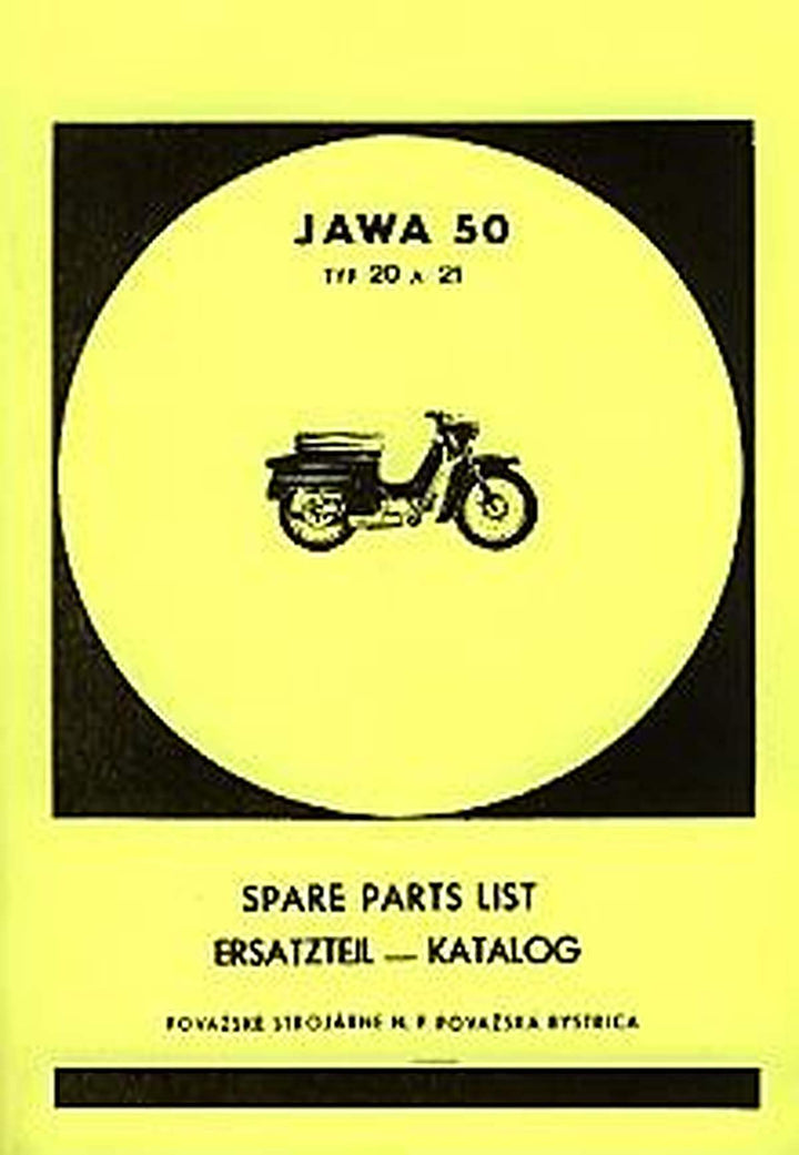 Jawa Typ 20/21, (50 ccm), Ersatzteilkatalog, Buchcover