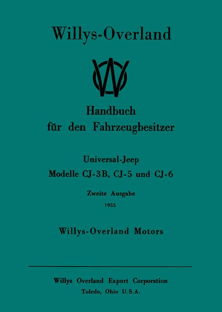 Jeep Modelle CJ-3B CJ-5 CJ-6 Betriebsanleitung, Buchcover