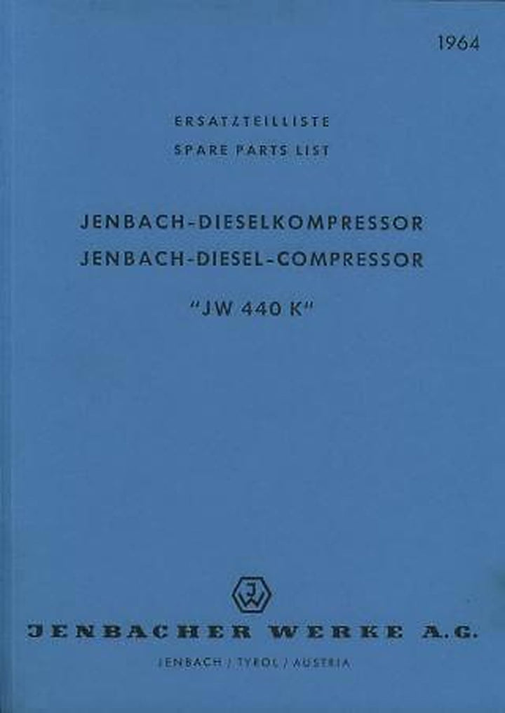 Jenbach Dieselkompressor JW 440 K Ersatzteilkatalog, Buchcover