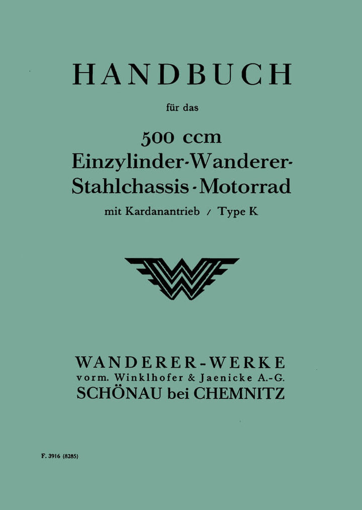 Wanderer 500 Betriebsanleitung und Reparaturanleitung, Buchcover