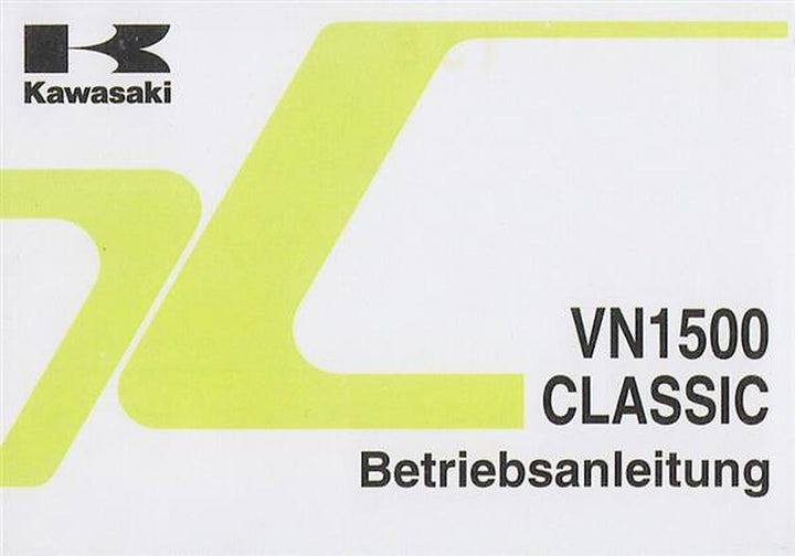 Kawasaki VN 1500 Classic, E1 / F1, Betriebsanleitung, Buchcover