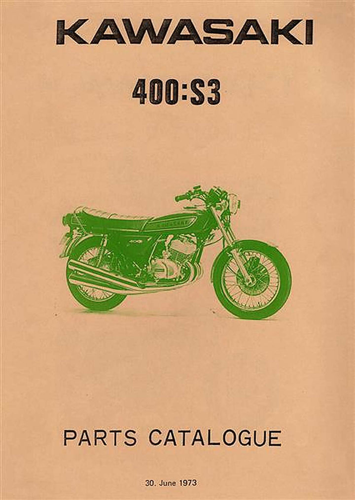 Kawasaki 400S3 Parts Catalouge, Buchcover