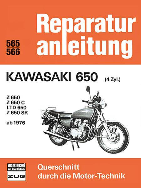 Kawasaki 650 (4 Zyl.) ab 1976 - Reparaturbuch - gedrucktes Buch zum Bestpreis! - verwuester.net