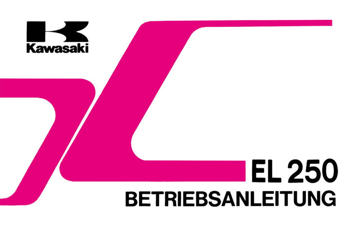 Kawasaki EL250 - D1 Betriebsanleitung, Buchcover