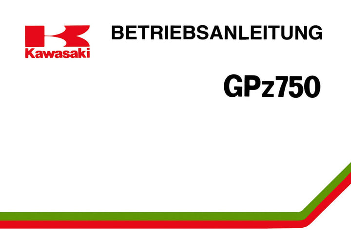 Kawasaki ZX750-A2 Betriebsanleitung, Buchcover