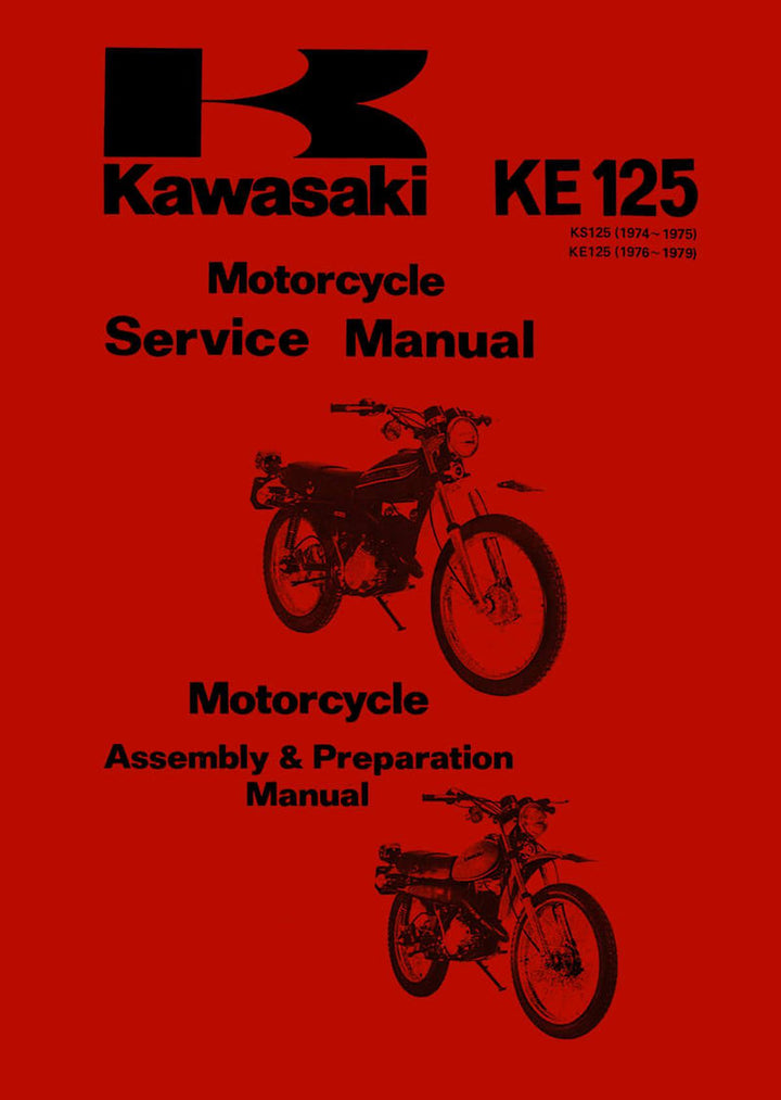 Kawasaki KE125 und KS125 Reparaturanleitung, Buchcover