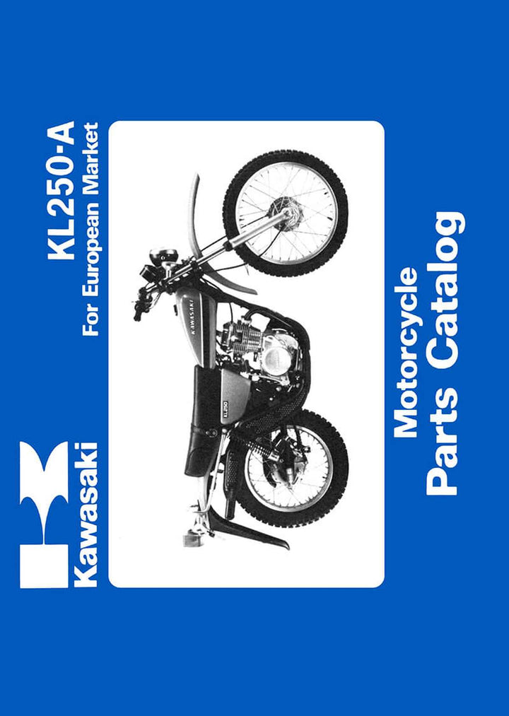 Kawasaki KL250-A Parts Catalogue, Buchcover
