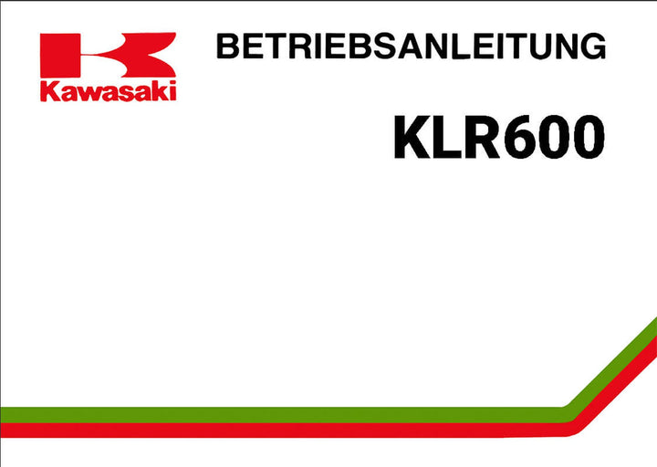 Kawasaki KLR600 Betriebsanleitung, Buchcover