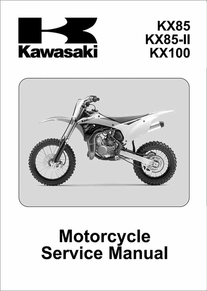 Kawasaki KX85 KX85-II KX100 Service Manual, Buchcover