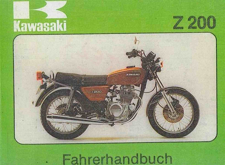 Kawasaki Z200 Fahrer-Handbuch, Buchcover