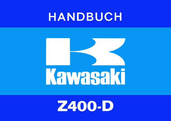 Kawasaki Z400-D Betriebsanleitung, Buchcover