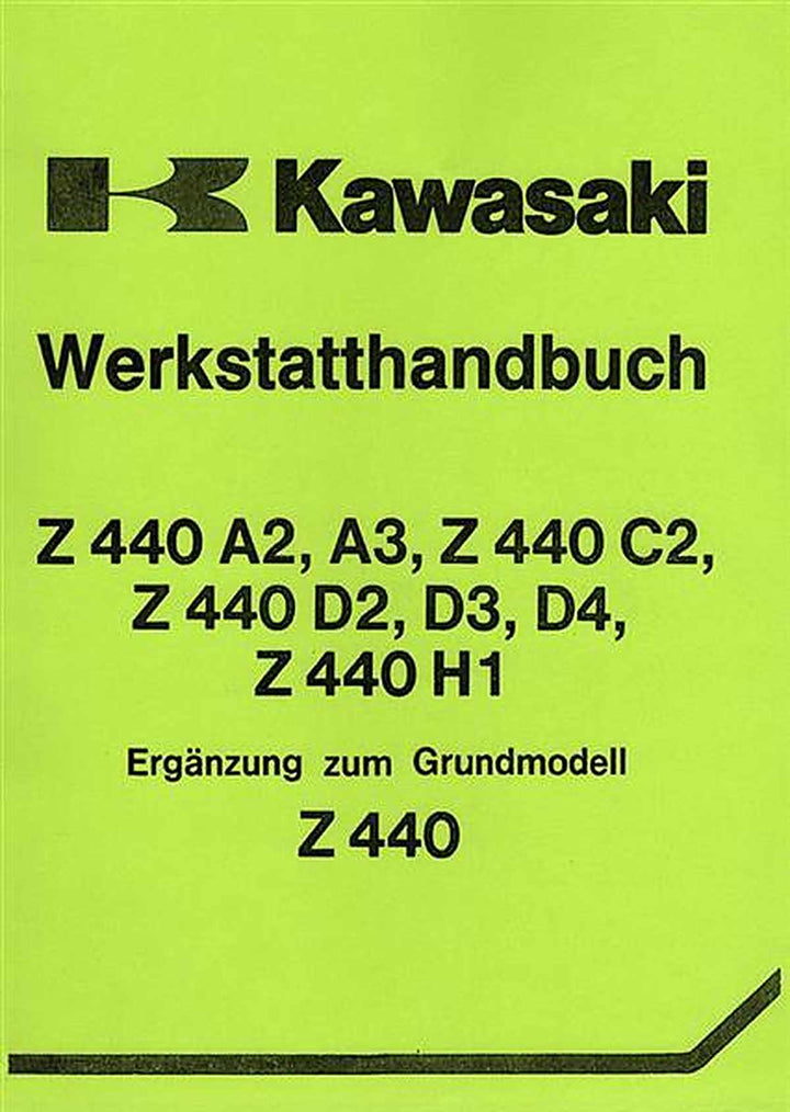 Kawasaki Z440 A2 A3 C2 D2 D3 D4 H1 Werkstatthandbuch, Buchcover