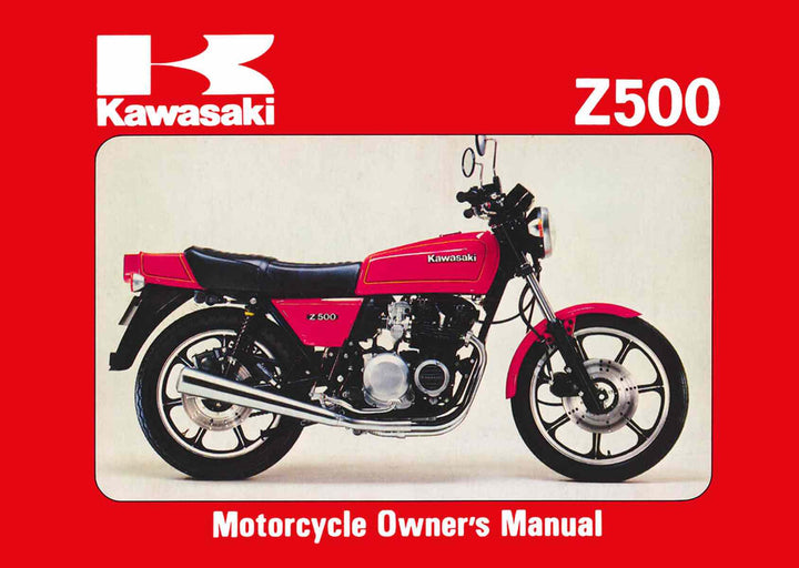 Kawasaki Z500 Owners Manual, Buchcover