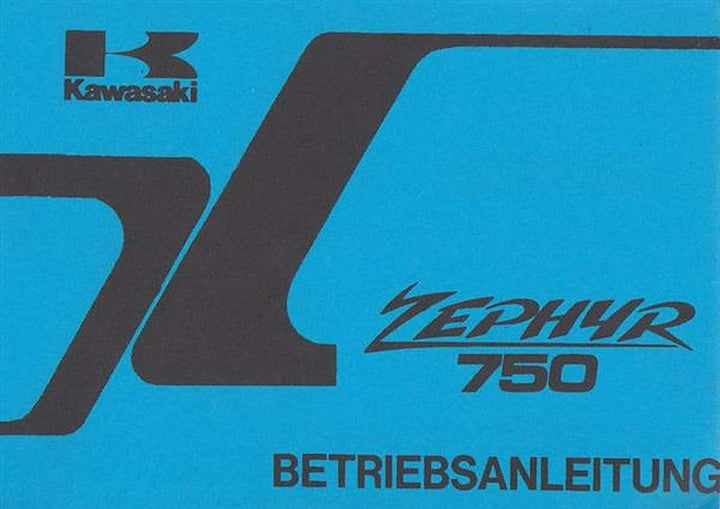 Kawasaki ZR 750 - C1, Betriebsanleitung, Buchcover