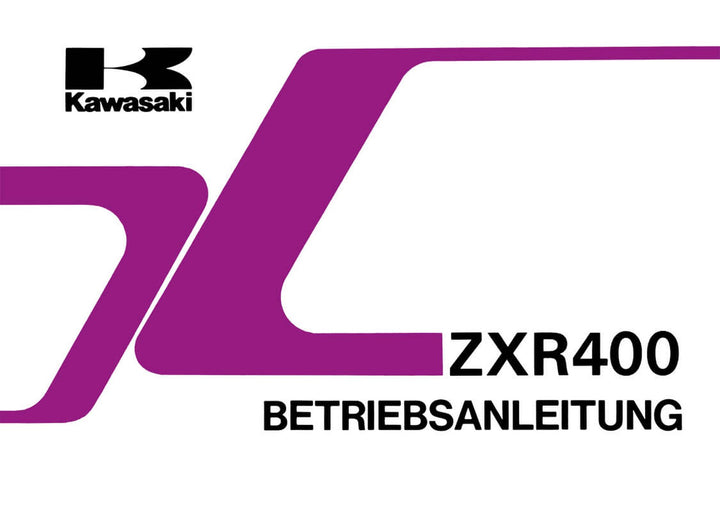 Kawasaki ZXR400 Betriebsanleitung, Buchcover