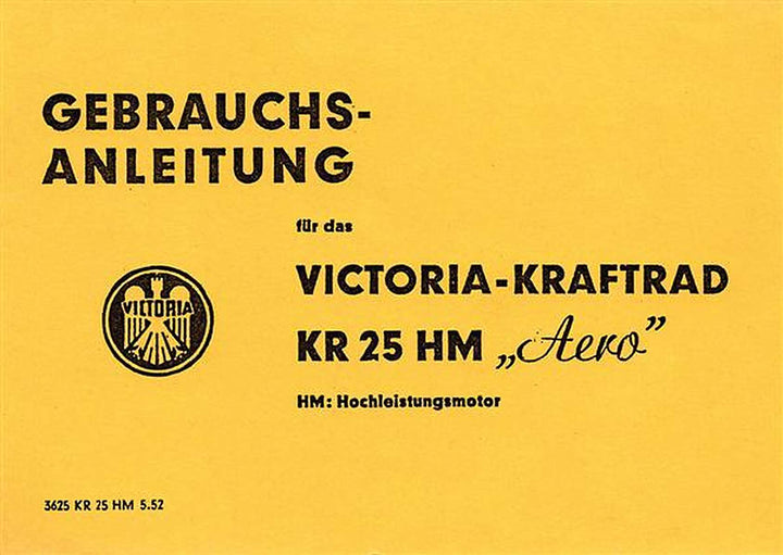 Victoria KR25HM Aero Betriebsanleitung, Buchcover