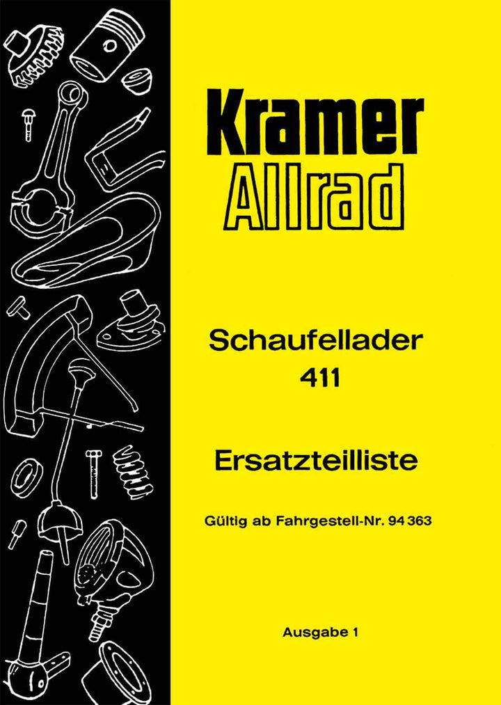 Kramer 411 Ersatzteilliste, Buchcover