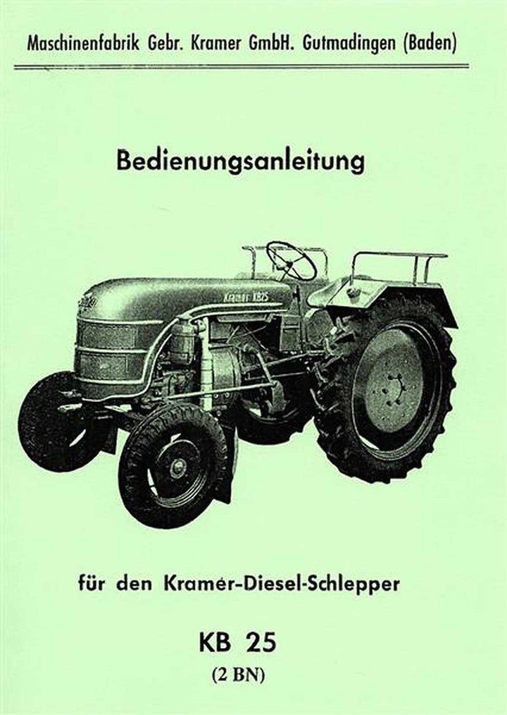 Kramer KB25 (2BN) Betriebsanleitung, Buchcover