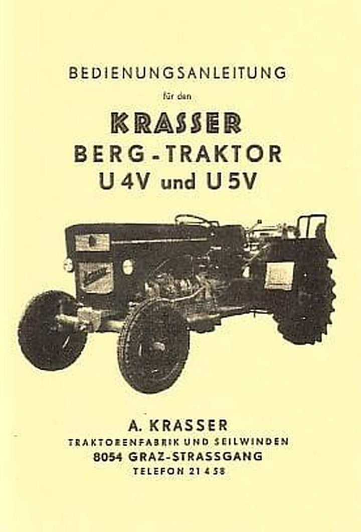 Krasser Bergtraktor U4V und U5V Betriebsanleitung und Ersatzteilkatalog, Buchcover
