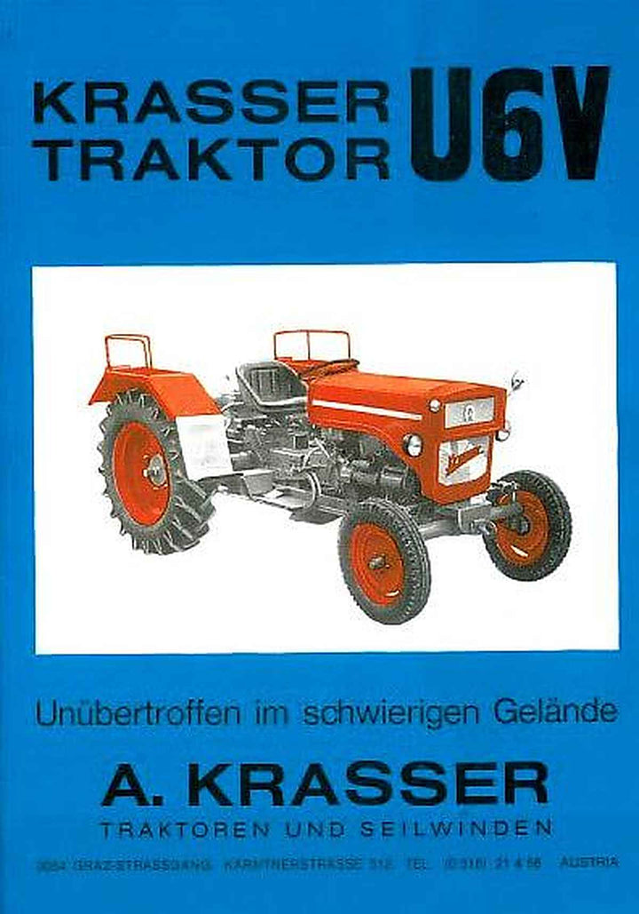 Krasser Bergtraktor U6V Betriebsanleitung und Ersatzteilkatalog, Buchcover