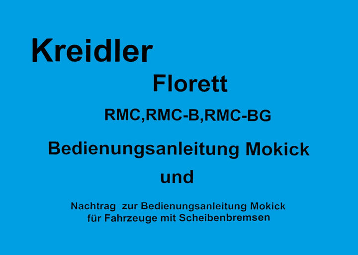 Kreidler Florett RMC/RMC-B/RMC-BG Bedienungsanleitung, Buchcover