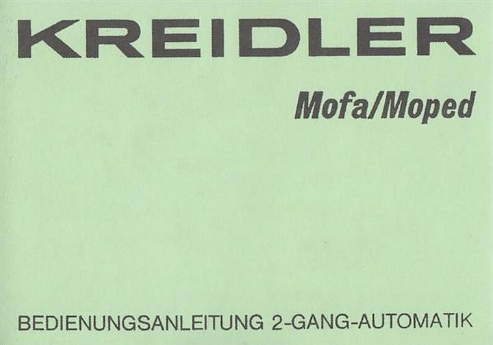 Kreidler MF32 und MP2, Bedienungsanleitung, Buchcover