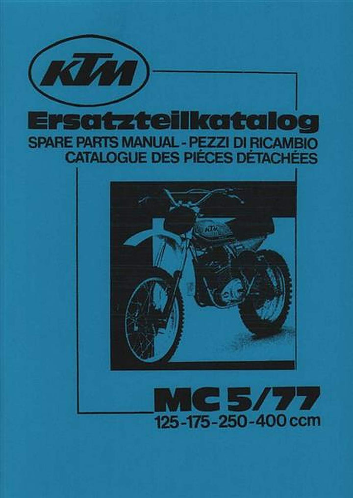 KTM Motorfahrzeugbau 125, 175, 250, 400 Ersatzteilkatalog, Buchcover