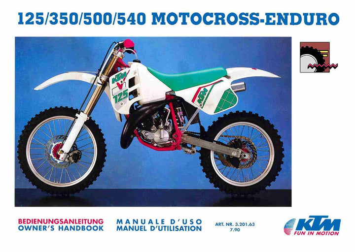 KTM Motorfahrzeugbau 125, 350, 500, 540 Betriebs- und Reparaturanleitung, Buchcover