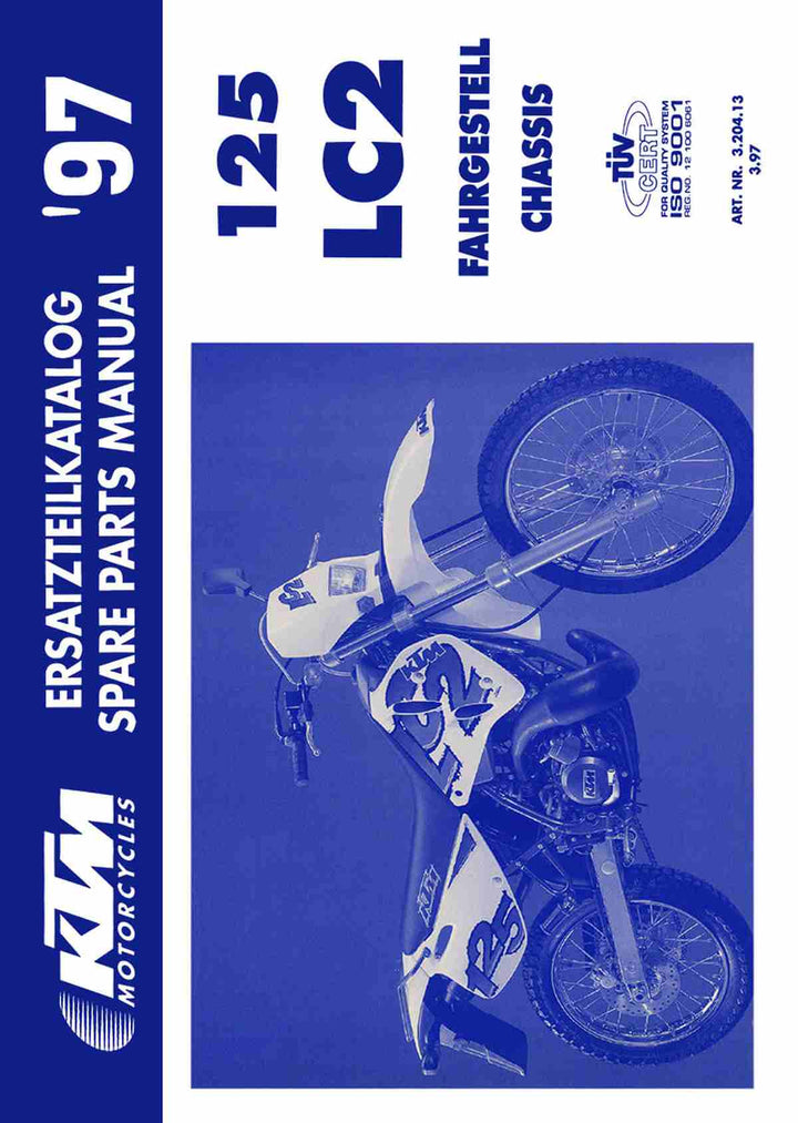KTM Motorfahrzeugbau 125 LC2 (Fahrwerk) Ersatzteilkatalog, Buchcover