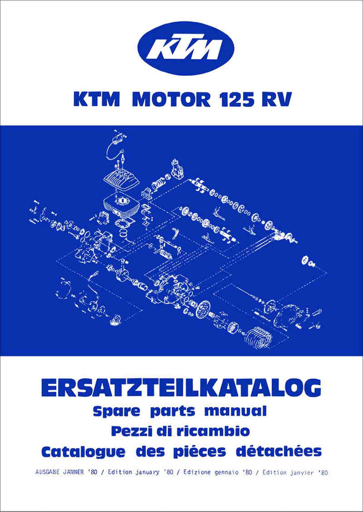 KTM Motorfahrzeugbau Motor 125 RV Ersatzteilkatalog, Buchcover
